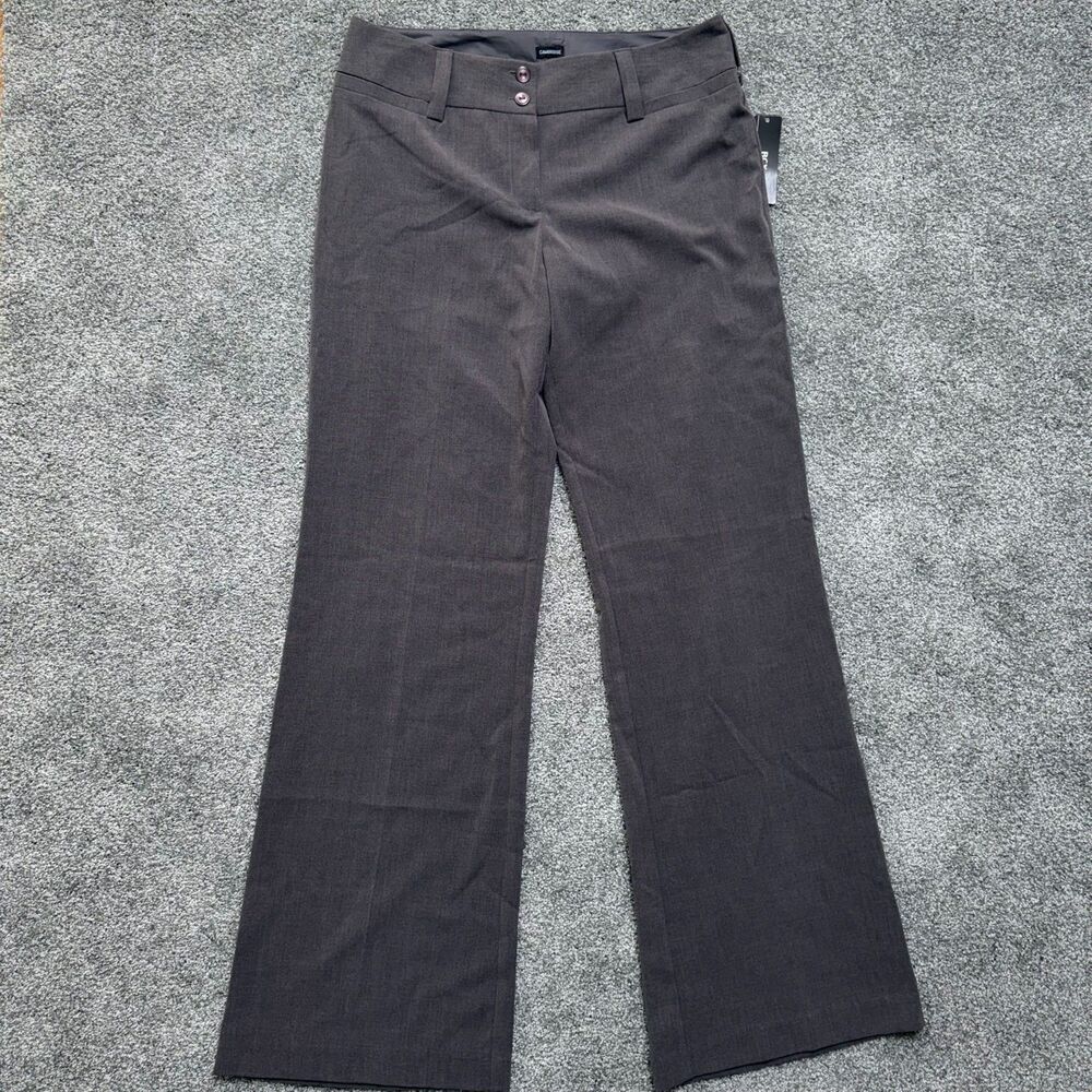 NWT BCX Cambridge Women's Polyester Blend Gray Dress Flare Pants Sz 9 #4075877